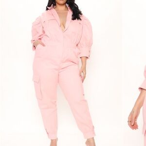 Perfect pink utility jumpsuit/ excellent condition